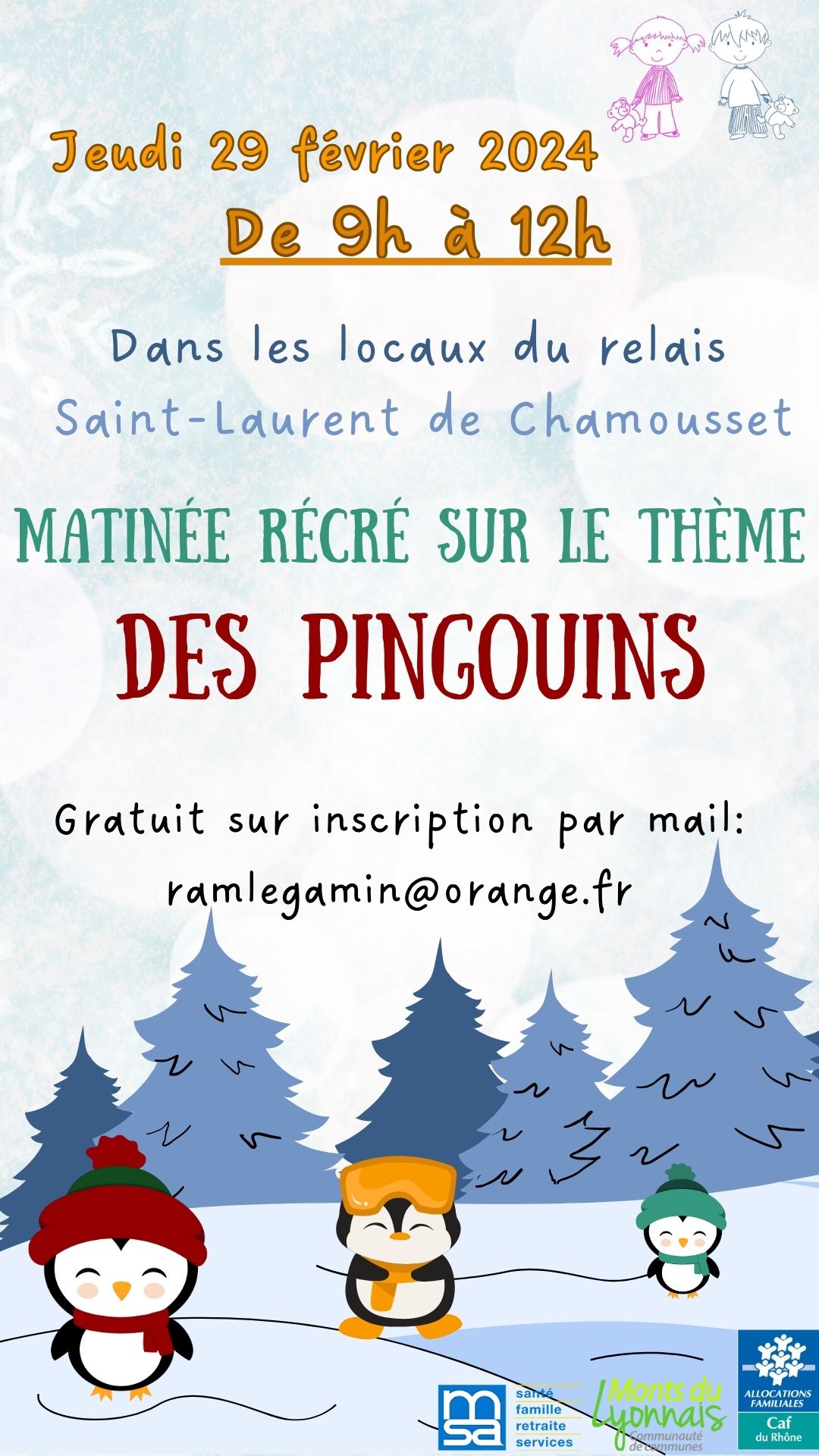 Matinée récré 29 février Pingouins